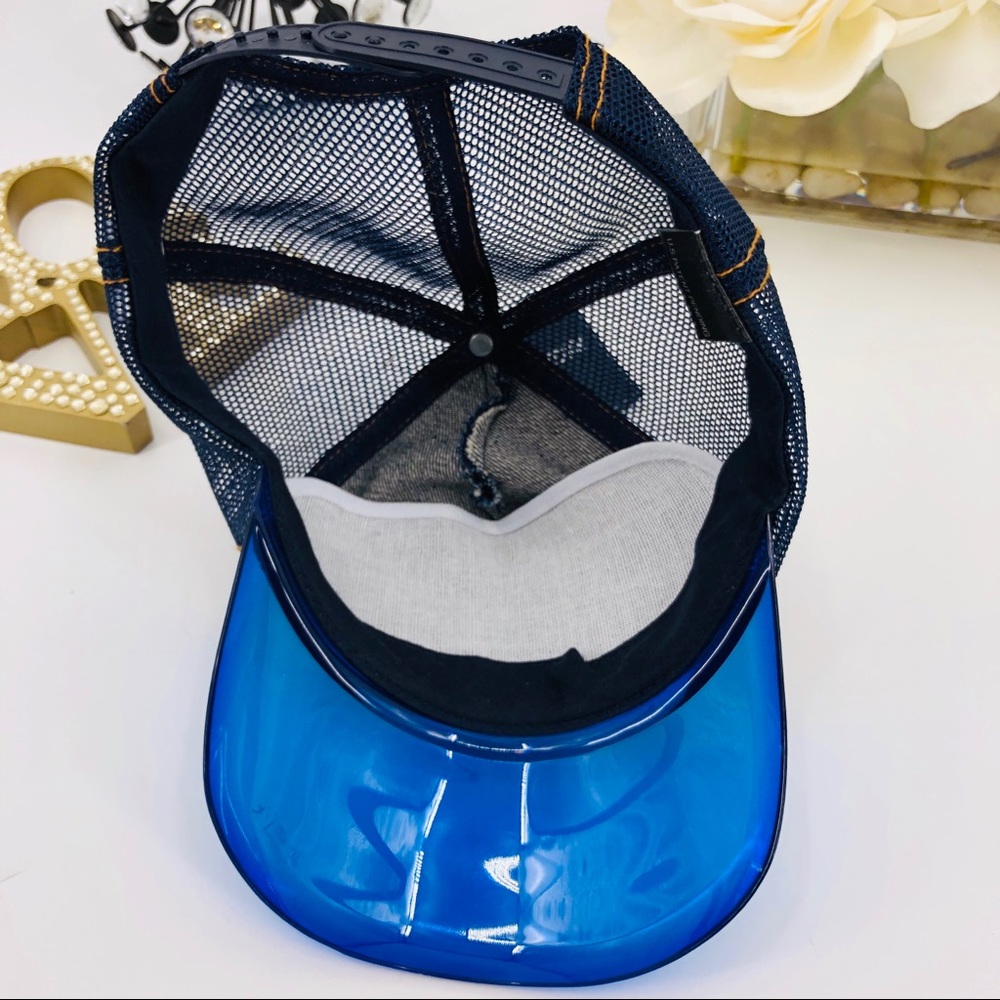 Paris Denim Transparent Baseball Cap Hat - Picture 5 of 5